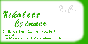 nikolett czinner business card